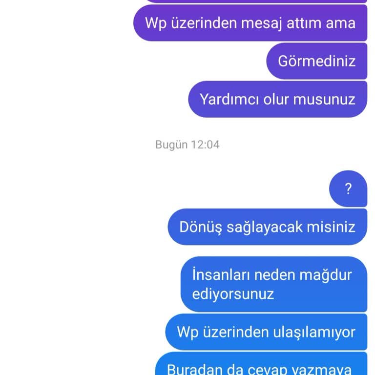 Hubab Abaya İade İstiyorum Ve Müşteri İle İlgili İstiyorum