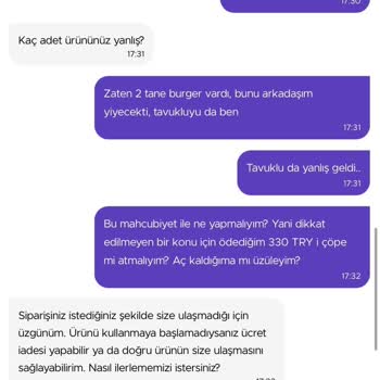 Getir Yemek'in Müşterileri Mağdur Etmesi