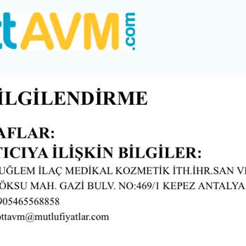 Mutlu Fiyatlar (Buğlem İlaç Medikal Kozmetik) Sahte İlaç Gönderimi