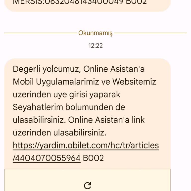 Obilet Ücret İadesi İptal