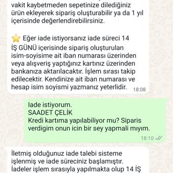 Cadde Store İade Parasını Yatırmıyor