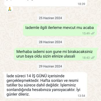 Cadde Store İade Parasını Yatırmıyor