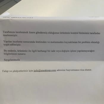 Sneaks Up Sneakers Ayakkabıda Deri Kabarması Ve İade Sorunu