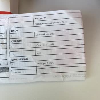 Burger King Bozuk Et İle Gelen Sipariş