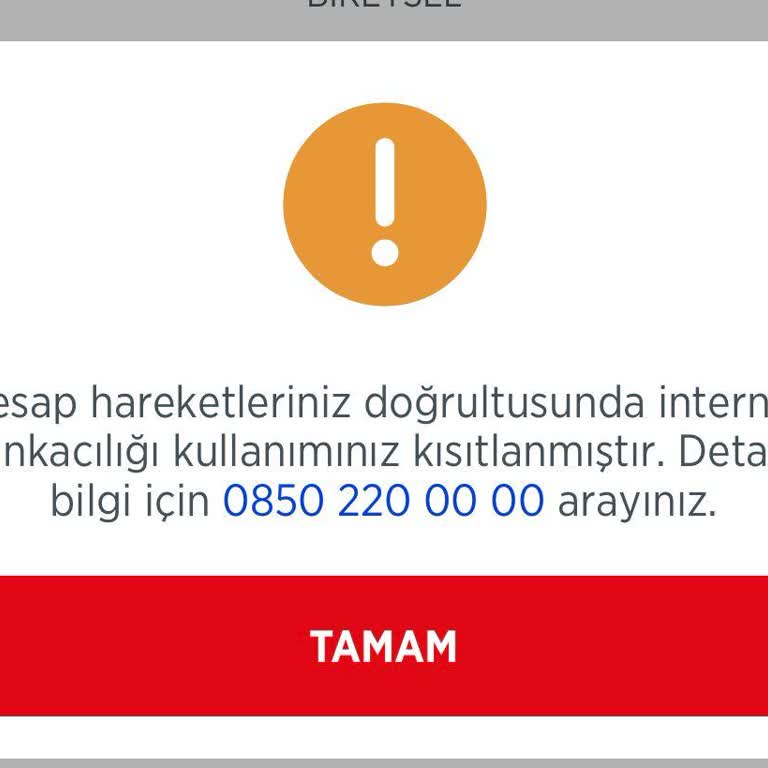 Ziraat Bankası Mobil Bankacılık Kısıtlılığı