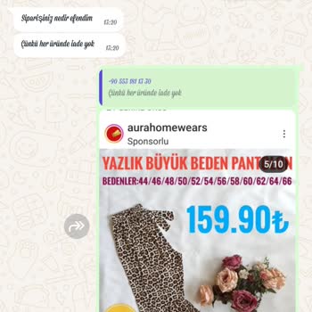 Aura Homewears İadesi Olduğu Halde Ürünü İade Almıyor