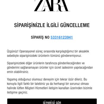 Zara İndirim Yalanı Para Alınıp Ürünlerin Yollanmaması