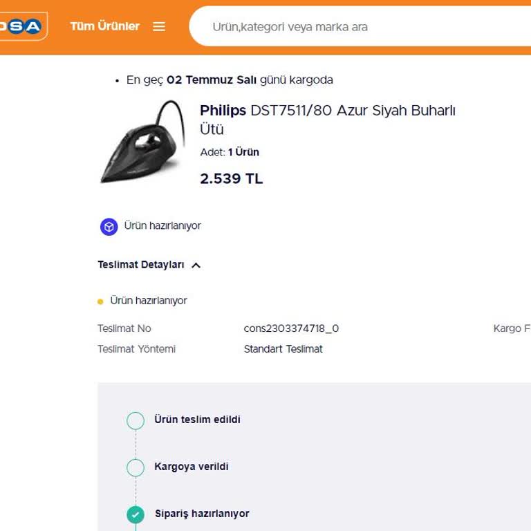 Teknosa Parasını Aldığı Ütüyü Bana Teslim Edemiyor