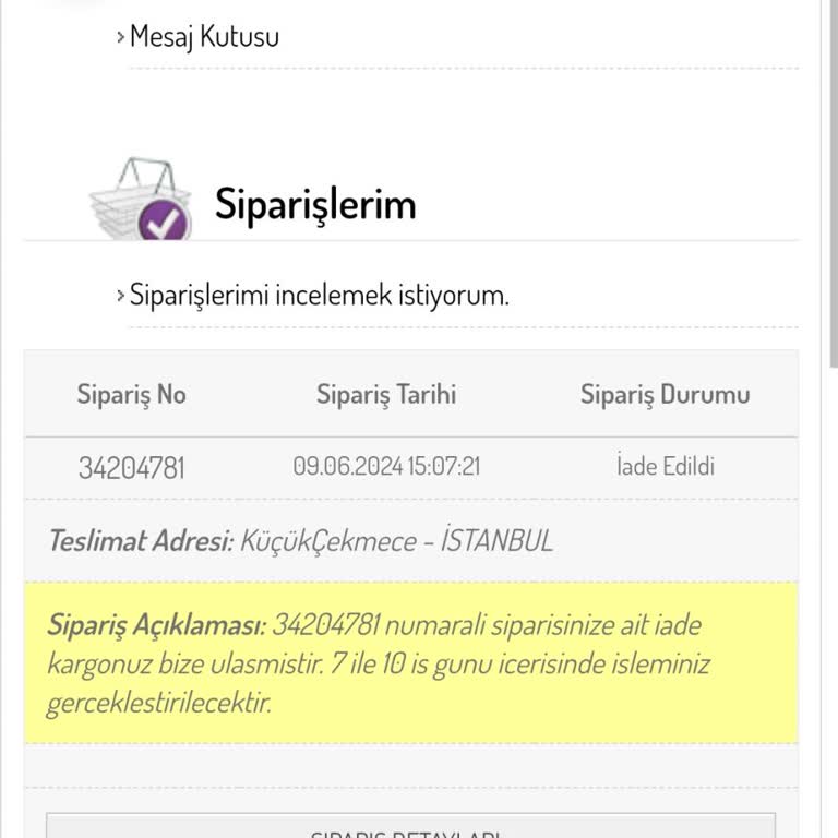 Sefamerve Para İadem Yapılmadı