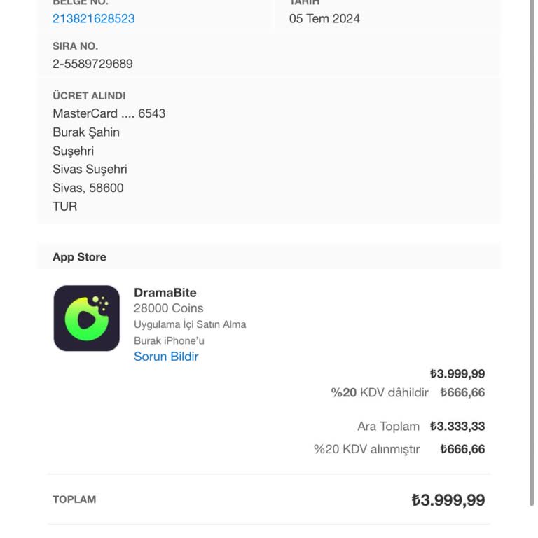 Dramabite Uygulaması Pişmanlıktır