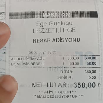 Ege Günlüğü Servis Ücreti Adı Altında Usulsüz Para Talebi