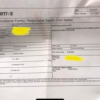 Sportive Ankamall Mağazası Memnuniyetsizlik.