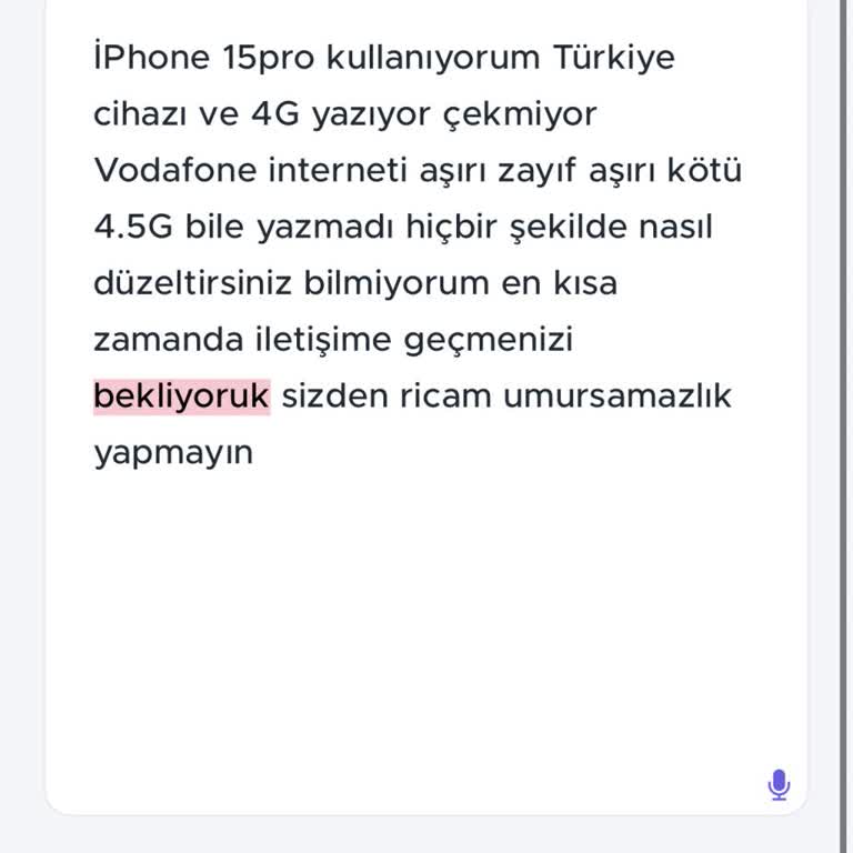 Vodafone Çok Kötü Bir Operatör