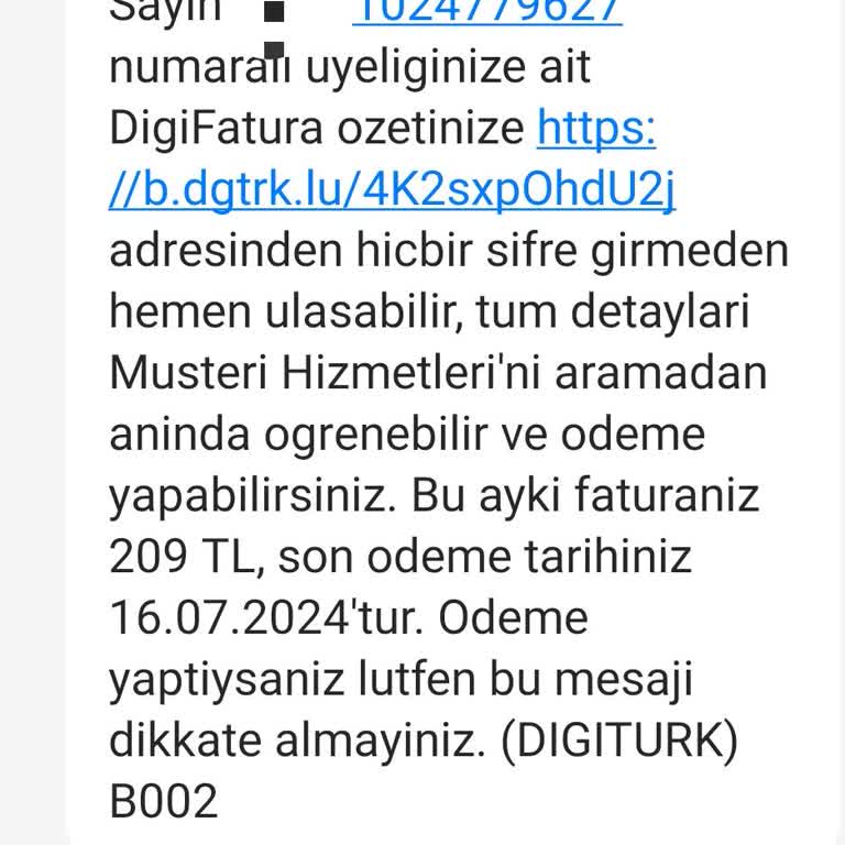 Digiturk İptal Edilmeyen Pakete Fatura Yolladı