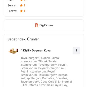 Popeyes Eksik, Hatalı, Yanmış, Tadı Bozuk, Çok Kötü Sipariş Teslimi