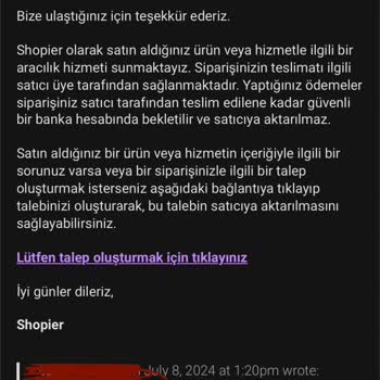 Shopier Sneakerslife.tr'den Aldığım Ürünü İade Etmek İstiyorum