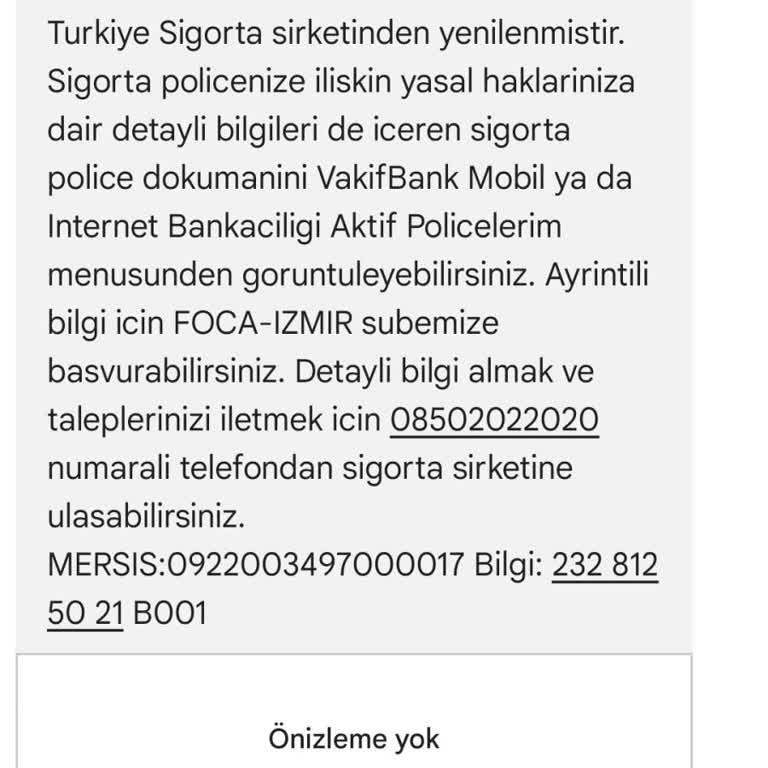 VakıfBank Sarı Panjur Sigorta Poliçesi İptali