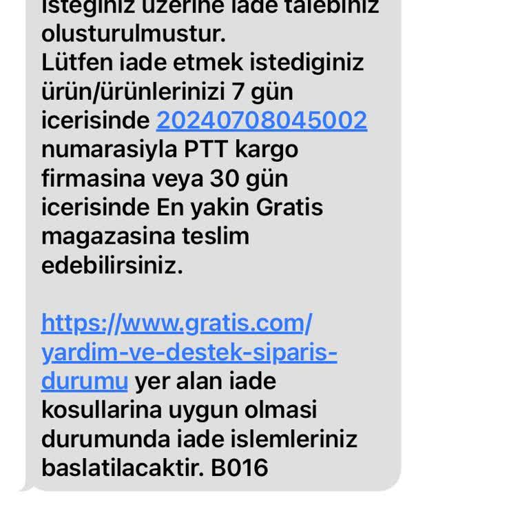 Gratis Yanlış Ürün Gönderip Mağazadan İade Kabul Etmeme