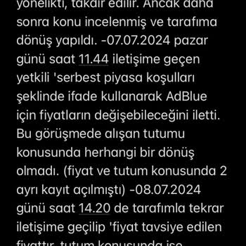 Petrol Ofisi Çeşme'de AdBlue (lahmacun) Fiyatı Ve Sonrası