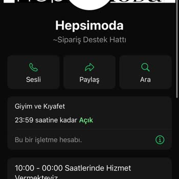 Hepsi Moda Eksik Ürün Para İadesi