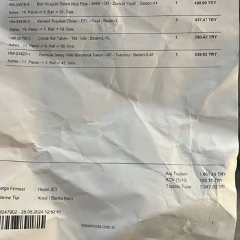 Hepsi Moda Eksik Ürün Para İadesi
