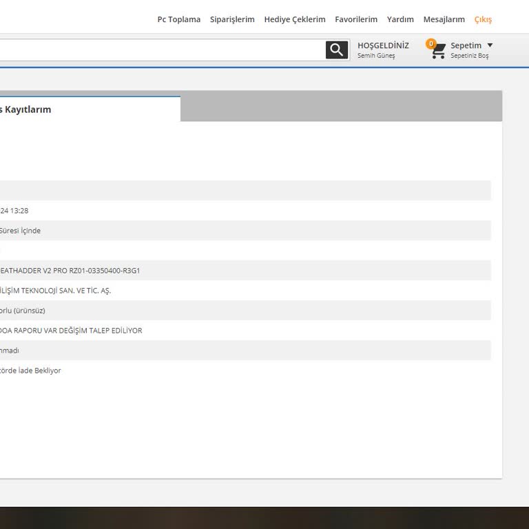 Oksid Bilişim Ve İncehesap.com Ürün Değişimi Sorunu