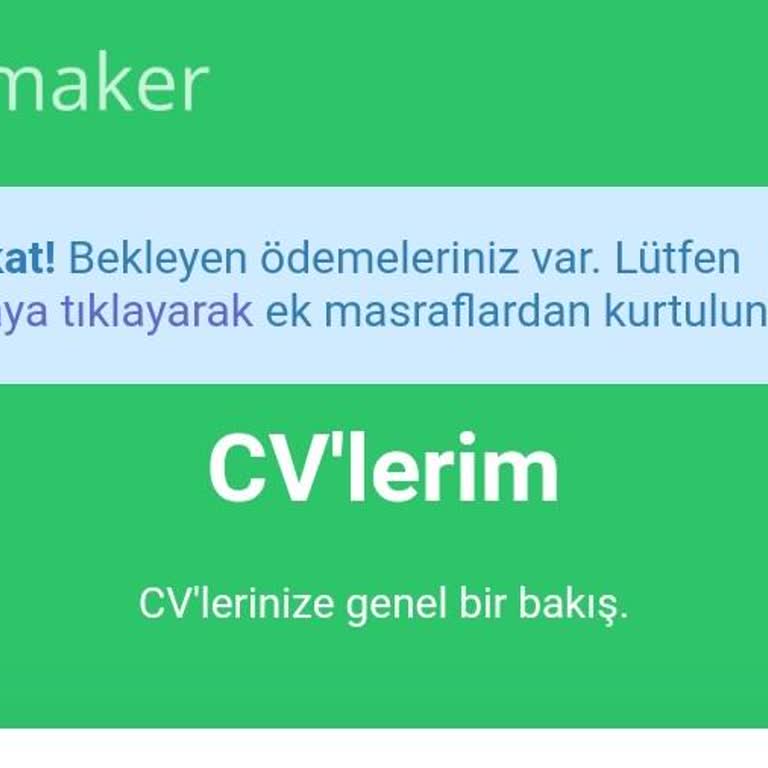 Cvmaker.com.tr İki Kere Para Alma Çabası