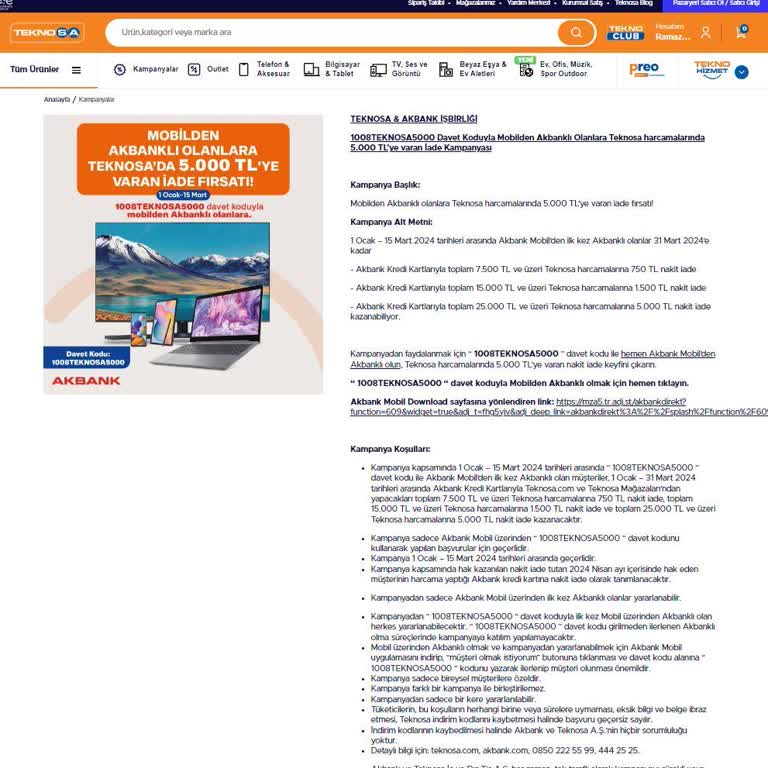 Teknosa Ve Akbank İş Birliği Kampanyası Yanıltması