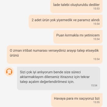 Trendyol GO Eksik Ürün Gönderip İade Veya Tamamlama Yapmadı