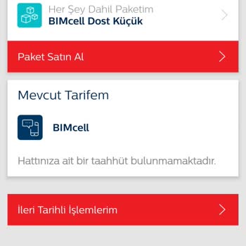 Bimcell Lira Yüklediğim Halde Paketim Yenilenmemiş