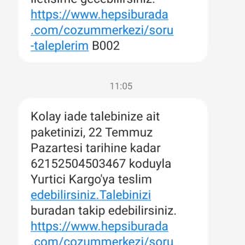 Hepsiburada İade Süreci Takibi Çok Kötü İlgisizler