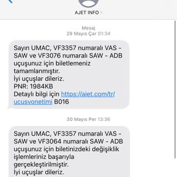 Ajet Havayolları Premium Pakette Ücretli Değişim Yaptı