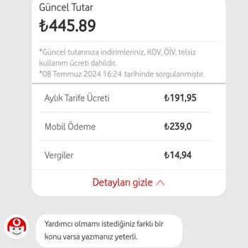 Vodafone Eğlen Cepte-2 Bilgim Dışında Yapılan Üyeliği
