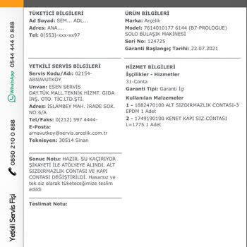 Arçelik Servis İlgisizliği Ve Bilgisizliği