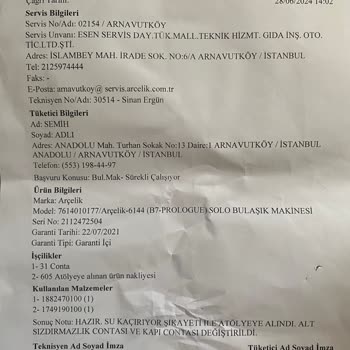 Arçelik Servis İlgisizliği Ve Bilgisizliği