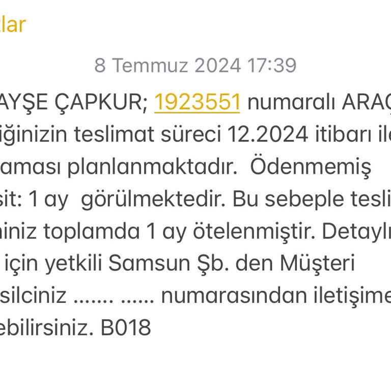 Eminevim Teslimat Süreci Gecikmesi