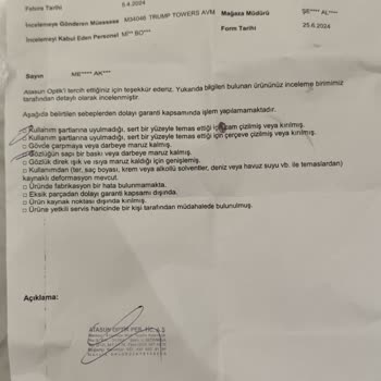 Atasun Optik Rayban Gözlük Ürün Şikayet