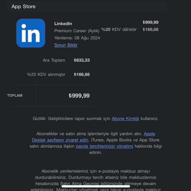 Linkedin Haber Vermeden Üyelik Yenileme Yapıyor!