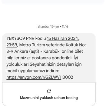 Metro Turizm'den Para İadesi İstiyorum