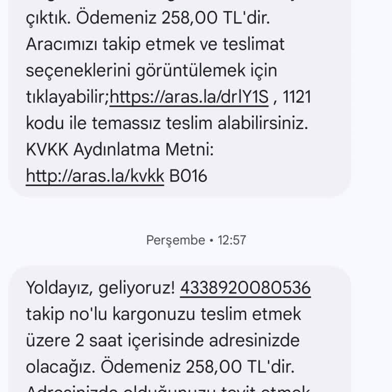 Aras Kargo Kargonun Gelmemesi Kargonun İlgisizliği
