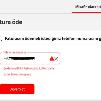 Vodafone'un Borç/Fatura Ödeyememe Sorunu İle Mağdur Ve Rahatsız Etmesi