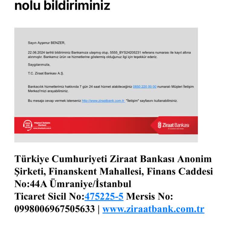 Ziraat Bankası Kredi Kartımdan Bilgim Dışı Yapılan İşlem