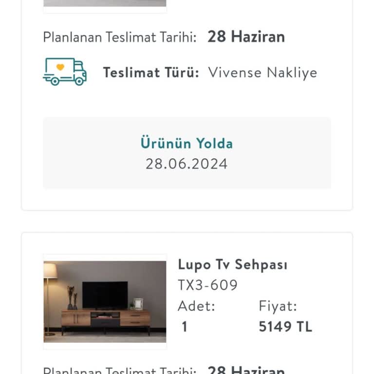 Vivense Teslim Edilemeyen Ürünler