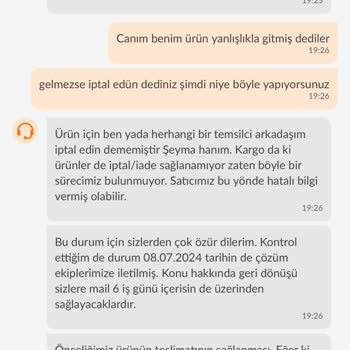 Trendyol Ürünümü Kaybetti Ürün İptali Yapmıyor Sürekli Oyalıyor