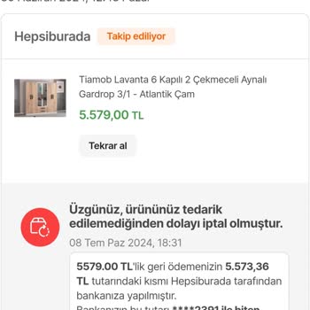 Hepsiburada Üzerinden İptal Edilen Sipariş Sorunu