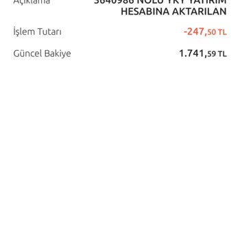 Yapı Kredi Bankası Yky Yatırım Hesabına İzinsiz Aktarılan Para