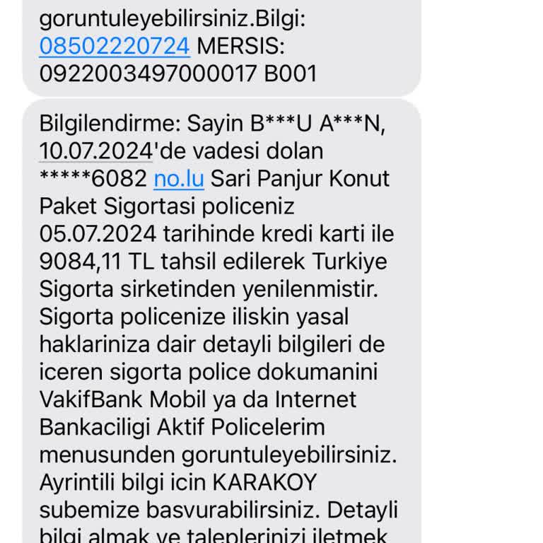 VakıfBank Sarı Konut Sigorta Poliçe İptali