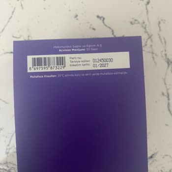 Acvison Son Kullanma Tarihi Geçmemiş Üründe Kurumuş Toz Sorunu