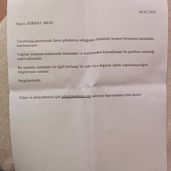 Sneaks Up Üretici Hatası Değişim Yapılmıyor