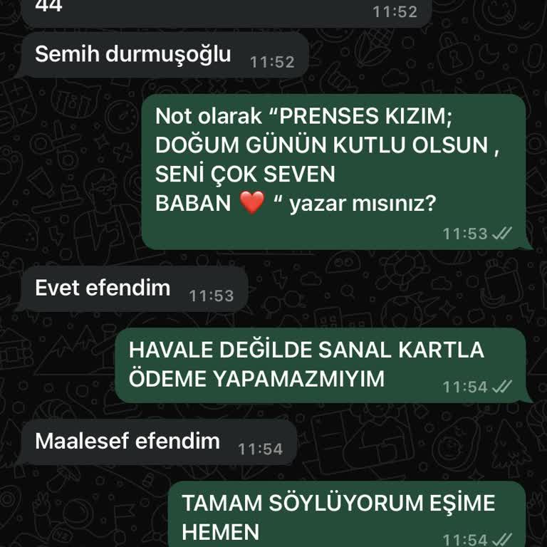 Merkez Çiçekçim Merkez Çiçekçi Bandırma Paramı Alıp Siparişi Getirmedi.